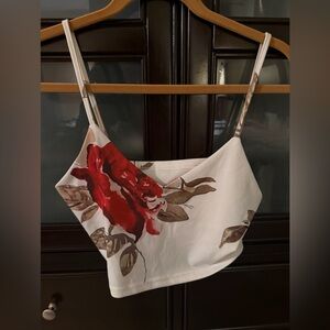 Floral Print Women's Crop Top